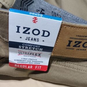 Izod Tan Chinos Classic Style